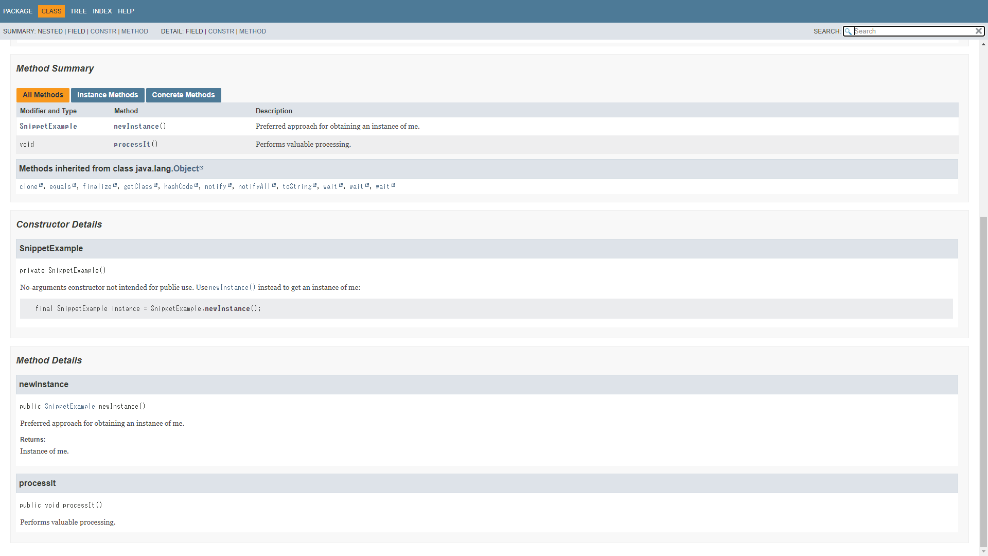 JDK 18: Code Snippets in Java API Documentation – Logico Inside