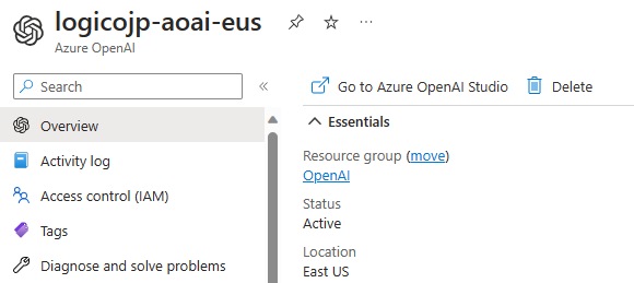 Azure OpenAI Serviceの削除やら、Completions Extensions APIのこと