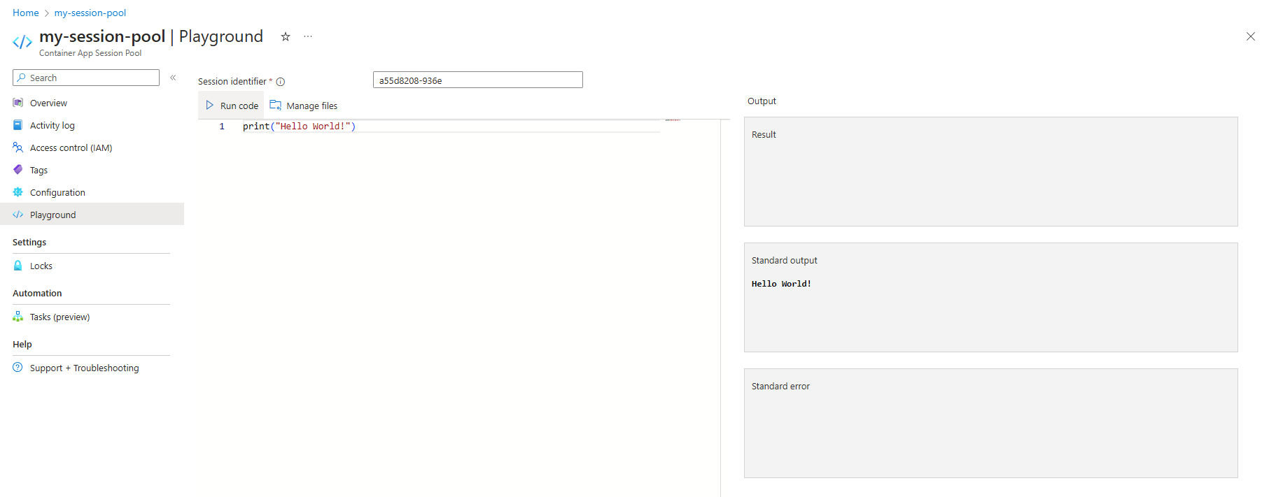 Azure Container Apps Dynamic Sessionを使ったコードインタープリタ (1) REST API ...