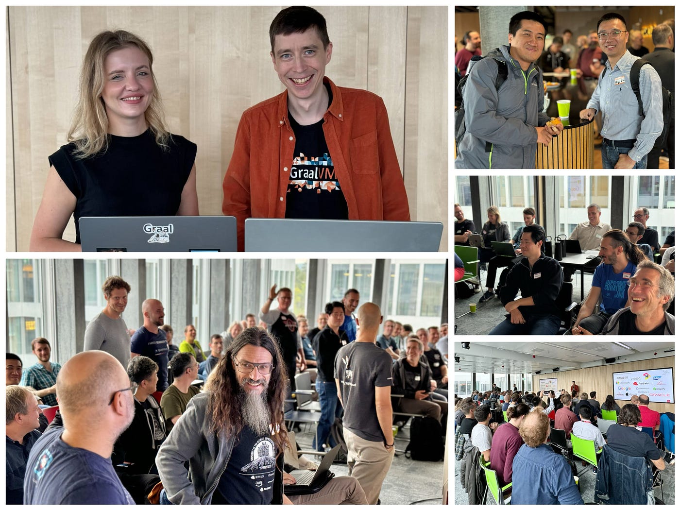 Photos of attendees at the GraalVM Community Summit.