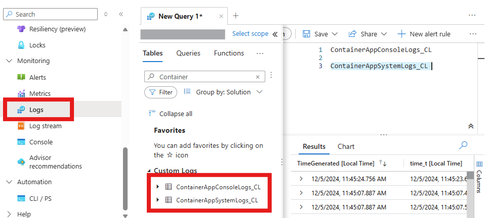 Azure Container Appsの診断設定を構成し、メトリックをLog Analytics